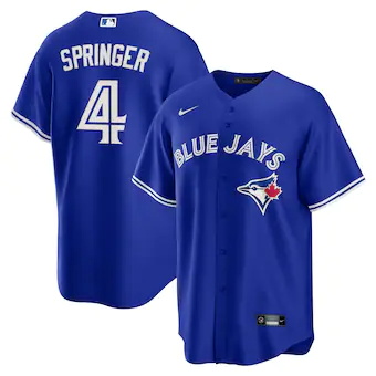 mens nike george springer royal toronto blue jays alternate